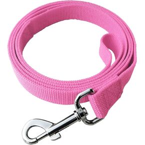 6ft Pink Leashes and Multiple Colors Training Dog Leash,for Large,Medium and Small Dogs,Long Dog Lead,for Training,Backyard,Camping,or Play,Great for Parks and Fetch(6FT,Pink)
