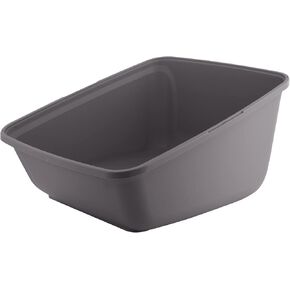 Amazon Basics High-Sided Easy-to-Clean Cat Litter Box, Large, Gray in Saudi Arabia