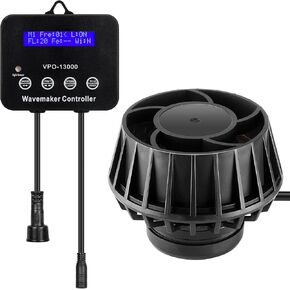 JEREPET 2100GPH حوض السمك موجة صانع مع وحدة تحكم صغيرة DC 24V 12W Powerhead مع تركيب مغناطيسي، Wavemaker مع شاشة LED لخزان 30 إلى 60 جالون