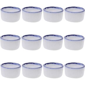 Ipetboom 12pcs Reptile Food Dish Bowl, Worm Dish Ceramic Pet Bowls Terrarium Bowls Reptile Water Sink for Leopard Gecko Bearded Dragon Tank Accessories, 2x2x1cm in Kuwait