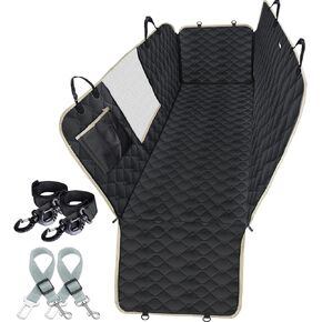 Lassie Dog Car Seat Covers for Back Seat Waterproof with Mesh Visual Window Durable Scratchproof Nonslip Dog Car Hammock with Universal Size Fits for Cars, Trucks & SUVs