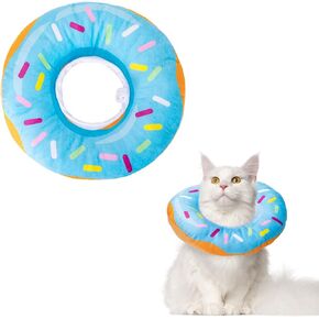 Cat Cone Collar Soft, Nobleza Adjustable Cute Donut Pet Recovery Collar for Wound Healing, Comfy Alternative Elizabethan Collar Medical Neck Pillow After Surgery for Cat, Kitty, Puppy, Small Dog