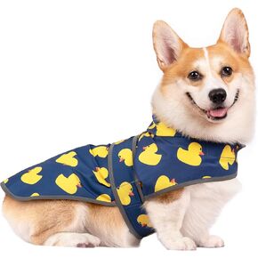 Dogs Raincoats with Hood and Leash Hole, Waterproof Rain Coat for Dogs Lightweight Slicker Poncho Rain Jacket for Medium Large Dogs and Puppies