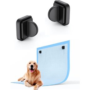 Pee Pad Holder for Dogs Potty Training Pad Magnetic Wall Holder for Leg-Lifting Dogs & Marking in The House Compatible with Any Size of Puppy Pee Pads (Black) in Saudi Arabia