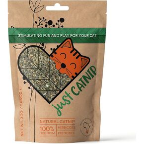 Just Catnip - Natural Catnip for Cats - 100% Natural - Sustainably Grown in South Africa - Ethically Made Cat Toy & Cat Treat - Maximum Potency Your Kitty Will Go Crazy for (1.05OZ/ 1 Cup) in Kuwait