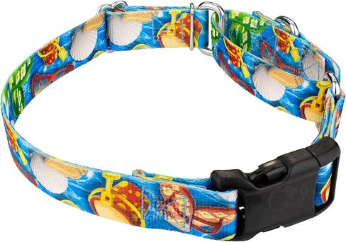 Country Brook Petz - طوق Anchor's Away Martingale للكلاب مع إبزيم فاخر - مجموعة Summer Breeze مع 4 تصميمات مشمسة (1 بوصة، كبيرة) in Kuwait