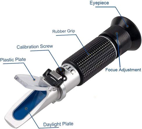 مقياس انكسار الملوحة SMARTSMITH لمياه البحر وحوض السمك البحري 0-100 PPT مع تعويض درجة الحرارة التلقائي in Kuwait