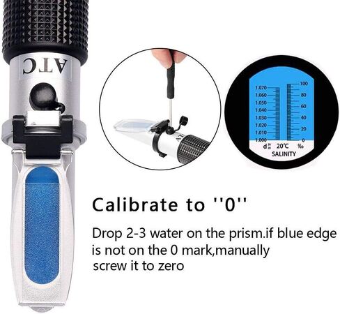 مقياس انكسار الملوحة SMARTSMITH لمياه البحر وحوض السمك البحري 0-100 PPT مع تعويض درجة الحرارة التلقائي in Kuwait