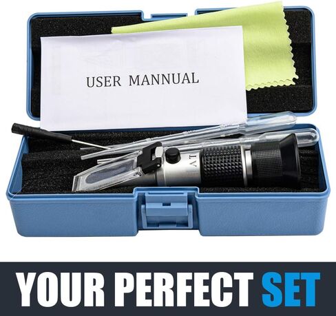 مقياس انكسار الملوحة SMARTSMITH لمياه البحر وحوض السمك البحري 0-100 PPT مع تعويض درجة الحرارة التلقائي in Kuwait