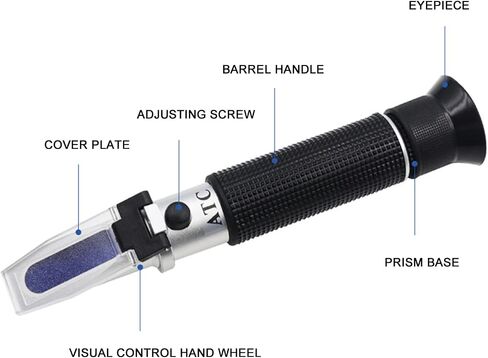 Salinity Refractometer Dual Scale for Aquariums, Agriculture and Marine Monitoring ATC Function Easy to Use in Saudi Arabia