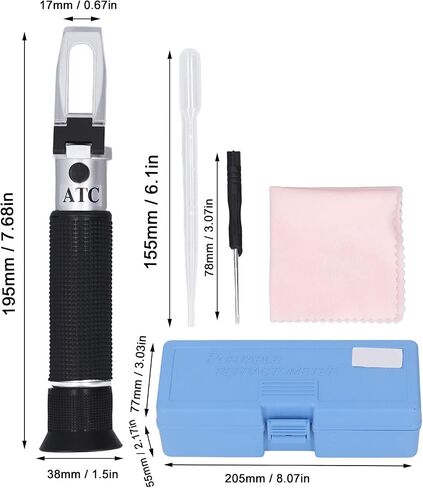 Salinity Refractometer Dual Scale for Aquariums, Agriculture and Marine Monitoring ATC Function Easy to Use in Saudi Arabia