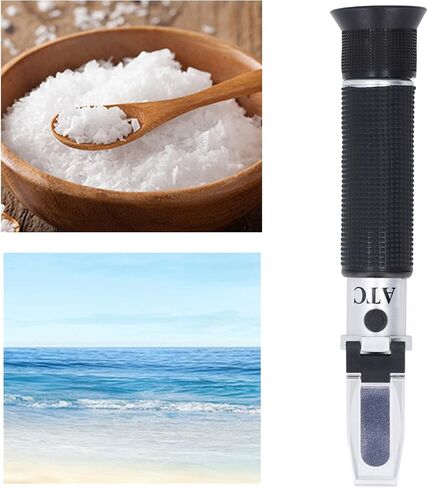 Salinity Refractometer Dual Scale for Aquariums, Agriculture and Marine Monitoring ATC Function Easy to Use in Saudi Arabia