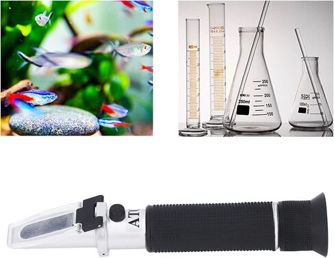 Salinity Refractometer Dual Scale for Aquariums, Agriculture and Marine Monitoring ATC Function Easy to Use in Saudi Arabia