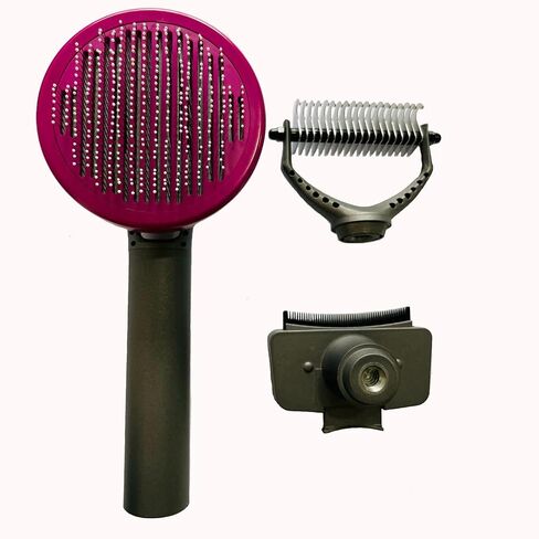 Undercoat Grooming Rake for Shedding and Dematting Detachable Grooming Brush Set for Cats,Dogs and Small pets Dog Grooming Rakes Tool both Long or Short Hair Use Properly in Saudi Arabia