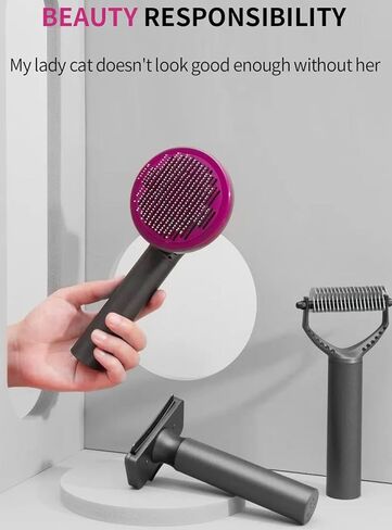 Undercoat Grooming Rake for Shedding and Dematting Detachable Grooming Brush Set for Cats,Dogs and Small pets Dog Grooming Rakes Tool both Long or Short Hair Use Properly in Saudi Arabia