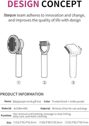 Undercoat Grooming Rake for Shedding and Dematting Detachable Grooming Brush Set for Cats,Dogs and Small pets Dog Grooming Rakes Tool both Long or Short Hair Use Properly in Saudi Arabia