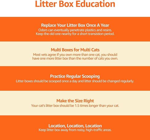 Amazon Basics High-Sided Easy-to-Clean Cat Litter Box, Large, Gray in Saudi Arabia