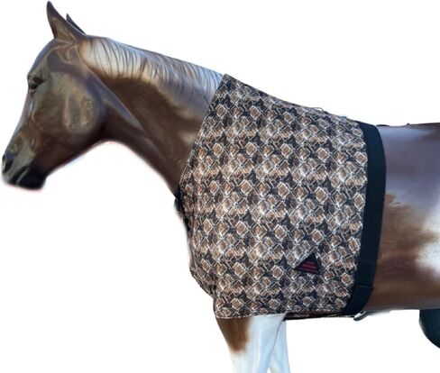 Horse Lycra Shoulder Guard | Premium 4-Way Lycra Chest Guard (Medium_Horse, Python) in Kuwait