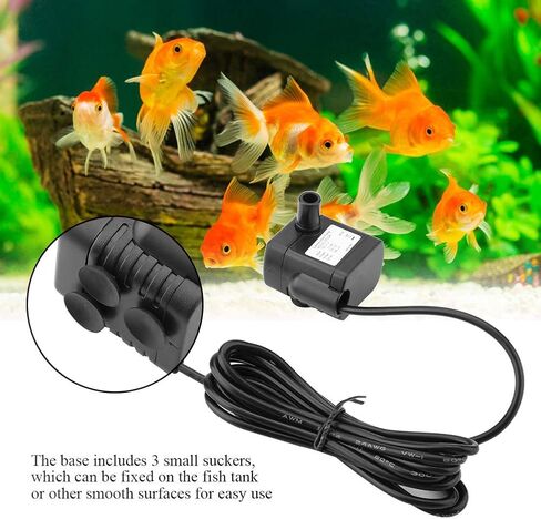 مضخة مياه صغيرة بدون فرش تيار مستمر 5 فولت، مضخة مياه USB، مضخة توزيع المياه الكهربائية مضخة مياه USB، لحوض السمك ونافورة الأسماك ومياه الجري in Kuwait