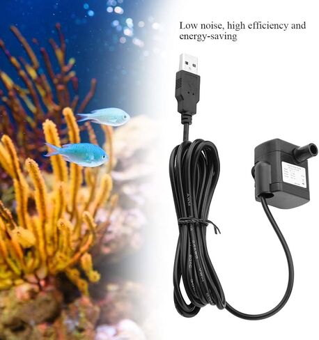 مضخة مياه صغيرة بدون فرش تيار مستمر 5 فولت، مضخة مياه USB، مضخة توزيع المياه الكهربائية مضخة مياه USB، لحوض السمك ونافورة الأسماك ومياه الجري in Kuwait