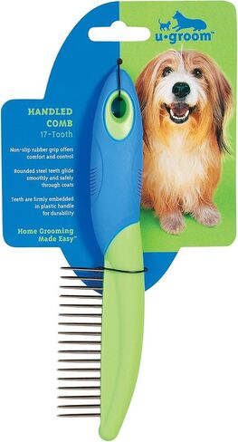 u groom Handled Combs — Easy-to-Use Combs for Grooming Dogs - 17-Tooth Coarse Comb, 7½" in Saudi Arabia