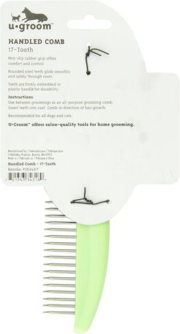 u groom Handled Combs — Easy-to-Use Combs for Grooming Dogs - 17-Tooth Coarse Comb, 7½" in Saudi Arabia
