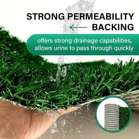 Artificial Dog Grass Pee Pad - 31.5"x39.4" Indoor Dogs Potty Pet Loo Training Replacement Turf for Puppy, Easy to Clean with Strong Permeability Backing in Saudi Arabia