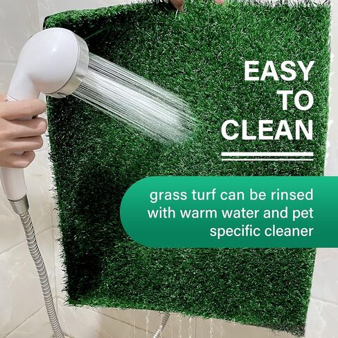 Artificial Dog Grass Pee Pad - 31.5"x39.4" Indoor Dogs Potty Pet Loo Training Replacement Turf for Puppy, Easy to Clean with Strong Permeability Backing in Saudi Arabia