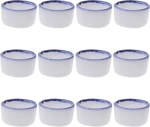 Ipetboom 12pcs Reptile Food Dish Bowl, Worm Dish Ceramic Pet Bowls Terrarium Bowls Reptile Water Sink for Leopard Gecko Bearded Dragon Tank Accessories, 2x2x1cm in Saudi Arabia