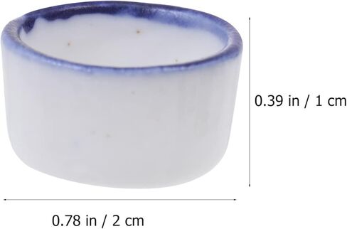 Ipetboom 12pcs Reptile Food Dish Bowl, Worm Dish Ceramic Pet Bowls Terrarium Bowls Reptile Water Sink for Leopard Gecko Bearded Dragon Tank Accessories, 2x2x1cm in Saudi Arabia