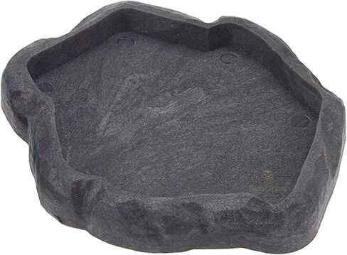 SunGrow Hermit Crab Water Bowl and Bathing Pool, 5 x 5.5 Inches, Reptile Food Bowl and Hermit Crab Supplies, Water Dish and Climber, Charcoal Color, 1 Pc/Pack in Saudi Arabia