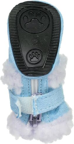 Pet Life 'Duggz' Shearling Dog Shoes - Winter Dog Boots with Dual Hook-and-Loop enclosures for ankle support - Set of 4 Shoes for Dogs in Saudi Arabia