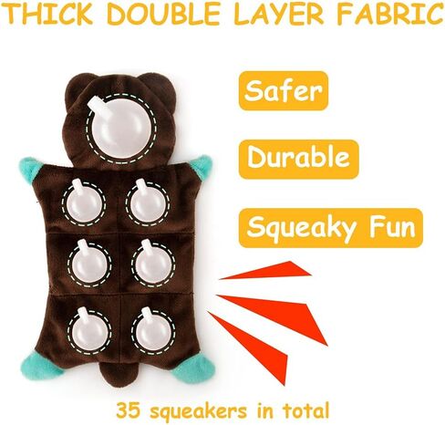 No Stuffing Dog Toys,5 Pack Dog Squeaky Toys Crinkle Plush Dog Toys Set for Puppy Teething, Durable Dog Chew Toys for Small Medium Dog,Cute Holiday Pet Toys for Playing Training Reducing Boredom in Kuwait