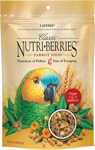 LAFEBER'S Classic Nutri-Berries Pet Bird Food, Made with Non-GMO and Human-Grade Ingredients, for Parrots, 10 oz in Saudi Arabia