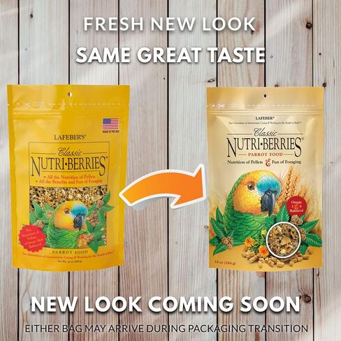 LAFEBER'S Classic Nutri-Berries Pet Bird Food, Made with Non-GMO and Human-Grade Ingredients, for Parrots, 10 oz in Saudi Arabia