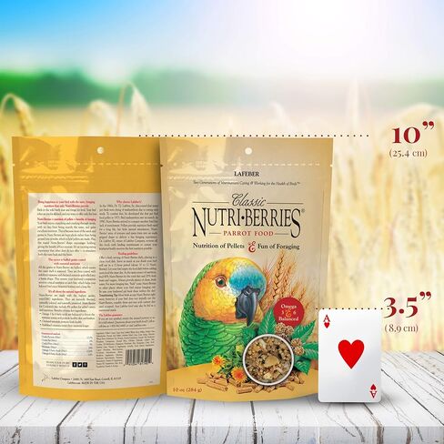 LAFEBER'S Classic Nutri-Berries Pet Bird Food, Made with Non-GMO and Human-Grade Ingredients, for Parrots, 10 oz in Saudi Arabia