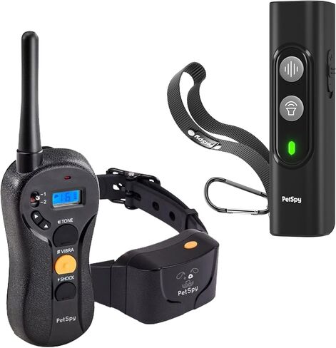 PetSpy Training & Behavior Aids Bundle. Ultrasonic Dog Bark Deterrent and Dog Training Shock Collar with Vibration, Shock & Waterproof Remote in Kuwait