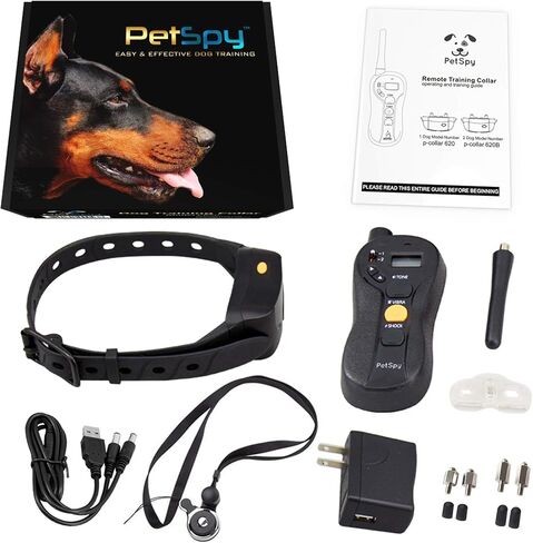 PetSpy Training & Behavior Aids Bundle. Ultrasonic Dog Bark Deterrent and Dog Training Shock Collar with Vibration, Shock & Waterproof Remote in Kuwait