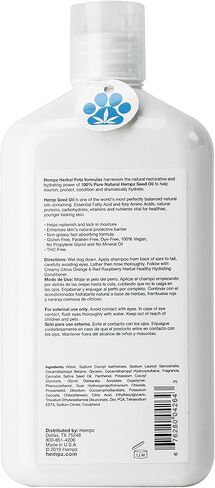 Hempz Petz Deodorizing Dog Shampoo, Creamy Citrus Orange & Red Raspberry, 17 Fl. Oz. - Pet Shampoo in Kuwait