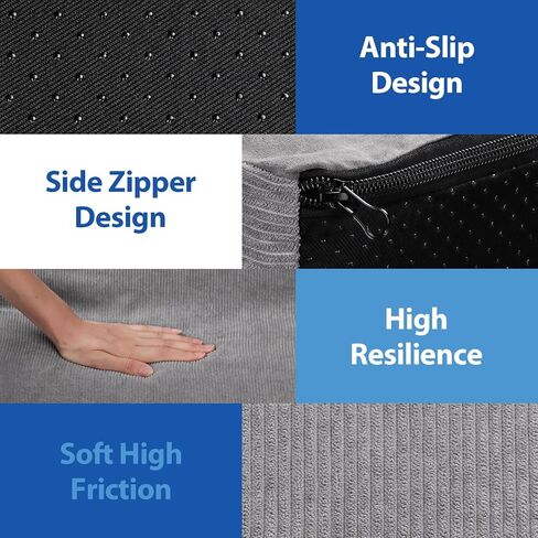 Dog Stairs for Small Dogs -3 Tiers Pet Steps for Bed and Couch, 16 inch Anti-Skid Dog Ramp with Removable Cover for Short-Legged Dogs, Arthritic Dogs or Senior Dogs in Kuwait