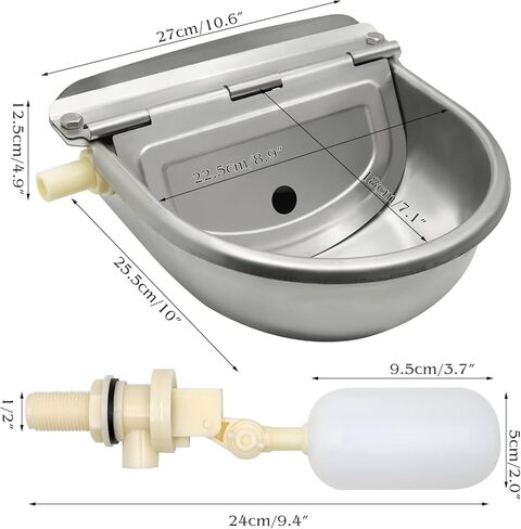 وعاء مياه من الستانلس ستيل من مودوبان لصمام المياه من اجل الماشية والخيول والماعز in Kuwait