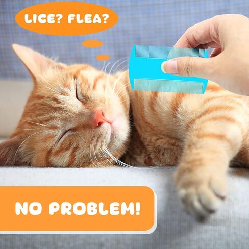 12Pcs Flea Comb for Cats Dogs, Cat Dog Flea Comb with Double Side Tooth, Flea Brush for Dogs Cats with Fine Tooth for Effective Flea Removal, Pet Flea and Tick Comb for Small Cats, Dogs, Kitten Indoor in Kuwait