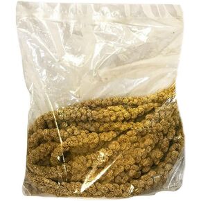 Worlds Freshest Sun-Dried Spray Millet - Non-GMO (No Stems Only Edible Tops) - Healthy Bird Treat and Supplement for All Pet Birds Parakeets Cockatiels Finches - 1lb