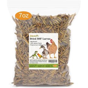 Jmxu's 5LB Dried Black Soldier Fly Larvae for Chicken or Birds, High Protein Chicken Feed, Premium Nutritious BSF Larvae Treats for Laying Hens, Ducks, Reptiles, Lizard, Turtles in Kuwait