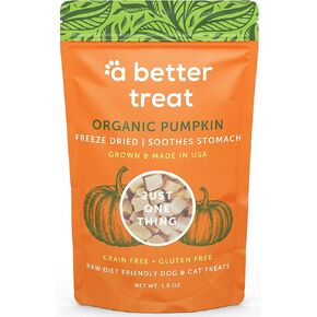 A Better Treat – Freeze Dried Organic Pumpkin Dog and Cat Treats, Organic, Single Ingredient | Natural, Healthy, Diabetic Friendly | Made in The USA