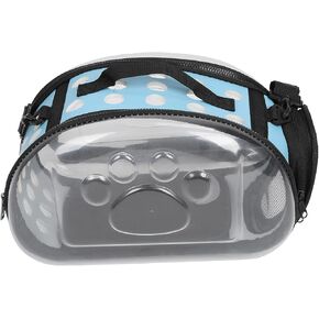 Collapsible Pet Carrying Bag, Space Capsule Transparent Portable Bags Foldable Handbag Soft Sided Pet Carriers for Kitten Small Dog Travel Hiking Walking & Outdoor Use(M-Grey)