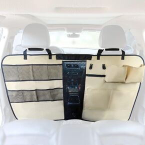 حاجز سيارة للكلاب من كيتويني، حاجز كبير مطور للكلاب لسيارات الدفع الرباعي والسيارات مع حلقات جيوب تخزين، نافذة شبكية، حواجز للحيوانات الأليفة في المقعد الخلفي التلقائي، مقسم سياج السيارة للقيادة الآمنة للكلاب، سهل التركيب in Kuwait