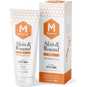 Manuka Vet Skin & Wound Gel, 500+ MGO Medical Grade Manuka Honey, Rapid Healing & Skin Repair Treatment for Dogs, Horses and Cats, 0.71oz (20g) Tube in Saudi Arabia