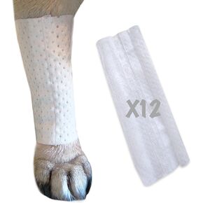 PawFlex Protective Sleeve Tubular Cover - Bandages - for Dogs Cats & Other Pets First Aid Wound Care Non-Adhesive Disposable Breathable Water Resistant 7 Strips (yields 14-21 Covers) (Small 12pk) in Kuwait