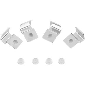 4Pcs Pssopp Aquarium Cover Bracket, Fish Glass Cover Clip Stainless Steel Aquarium Glass Covers Support Bracket Holders Universal Lid Clips for Rimless Aquariums(5mm) in Saudi Arabia